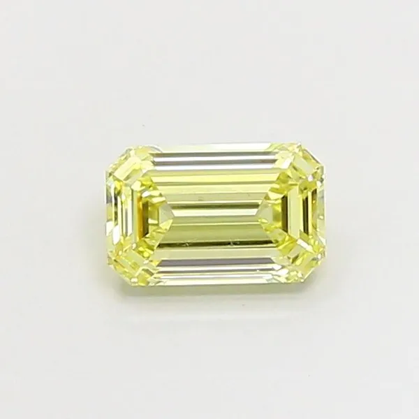 1.02ct EMERALD Fancy Light Yellow VS2 Coloured Lab diamond