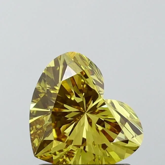 1.33ct HEART Fancy Brownish Yellow VVS2 Coloured Lab diamond