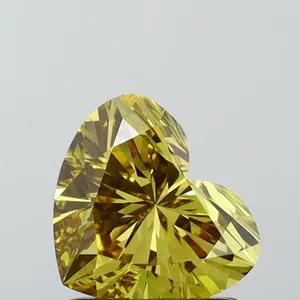 1.33ct HEART Fancy Brownish Yellow VVS2 Coloured Lab diamond