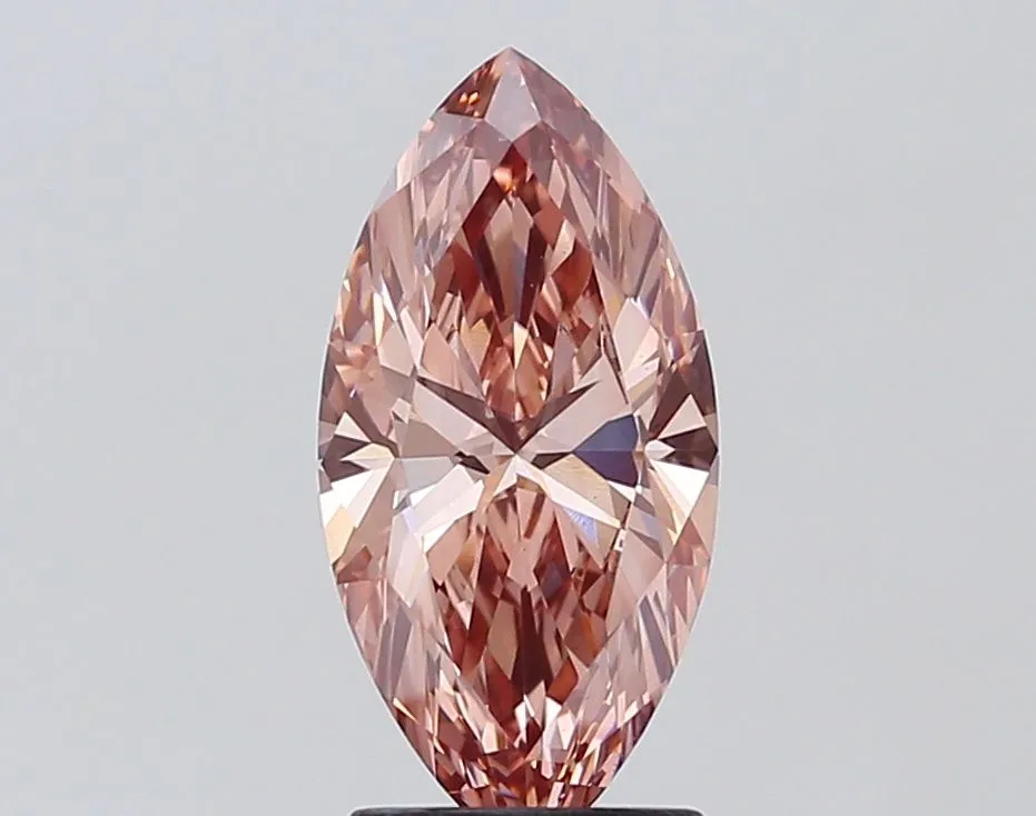 2.03ct MARQUISE Fancy Intense Brownish Pink VS1 Coloured Lab diamond