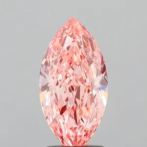 1.97ct MARQUISE Fancy Vivid Pink VVS2 Coloured Lab diamond