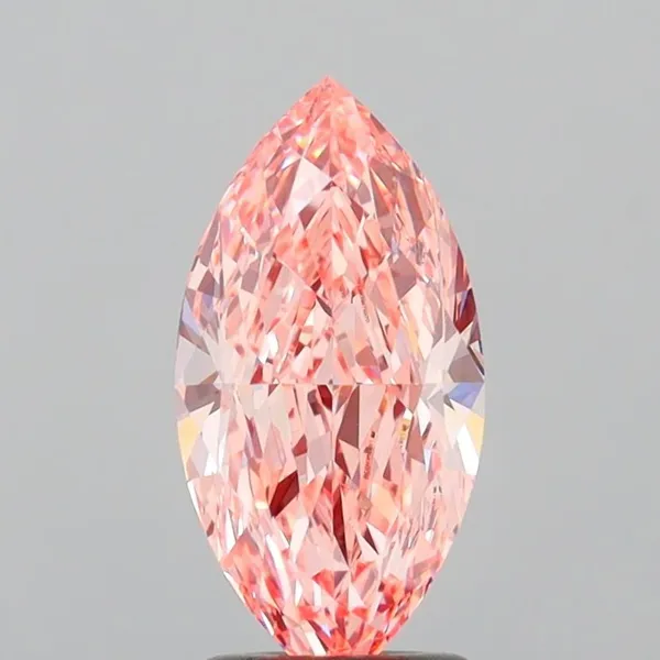 1.97ct MARQUISE Fancy Vivid Pink VVS2 Coloured Lab diamond