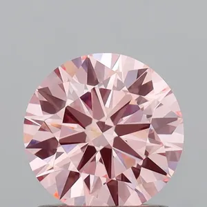 0.93ct ROUND Fancy Intense Pink VVS1 Coloured Lab diamond