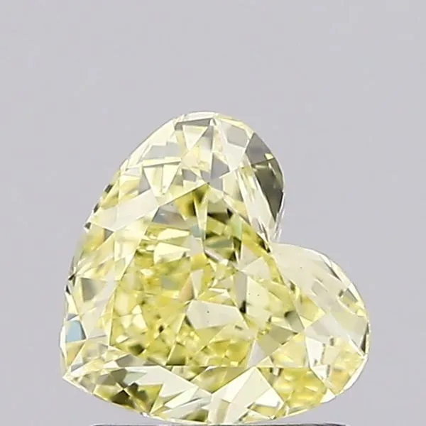 1.02ct HEART Fancy Yellow VS1 Coloured Lab diamond