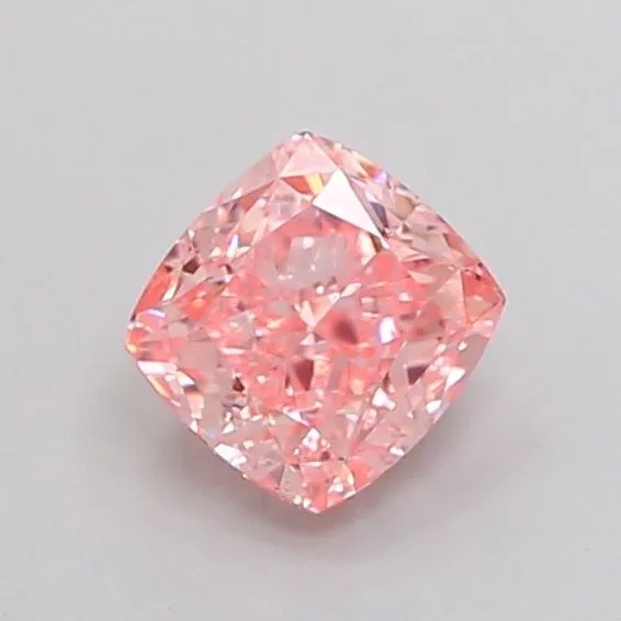 0.8ct CUSHION Fancy Vivid Pink VS1 Coloured Lab diamond