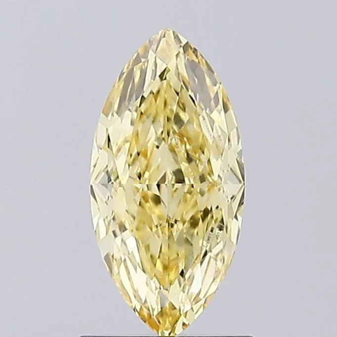 1.01ct MARQUISE Fancy Intense Yellow VVS2 Coloured Lab diamond