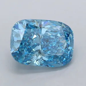 1.46ct CUSHION Fancy Vivid Blue VVS2 Coloured Lab diamond