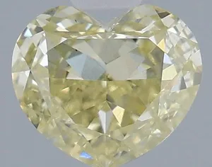 1ct HEART Fancy Yellow VS1 Coloured Lab diamond