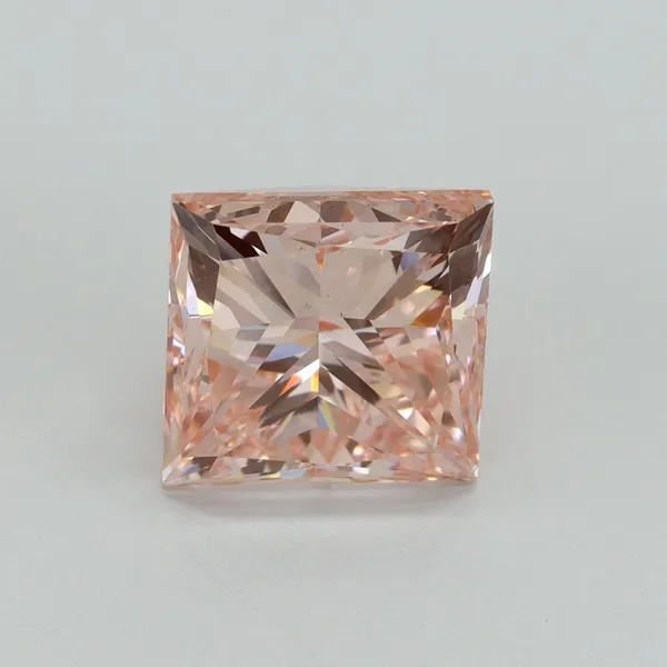 5.02ct PRINCESS Fancy Intense Pink VS2 Coloured Lab diamond