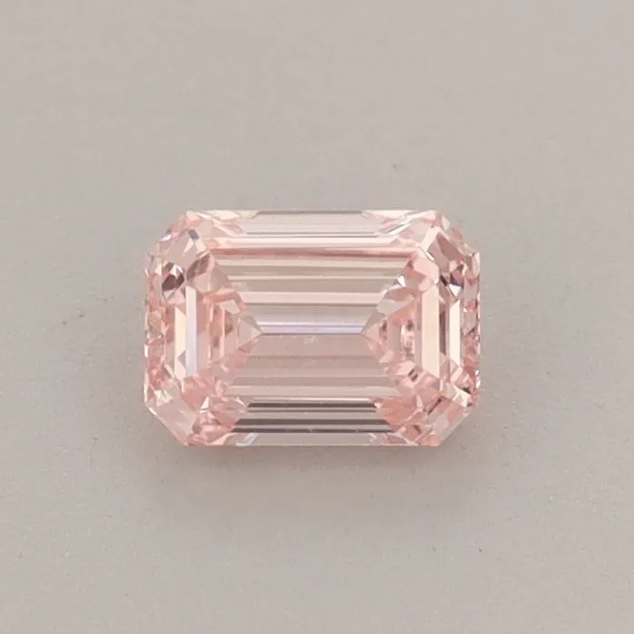 0.42ct EMERALD Fancy Intense Pink VVS2 Coloured Lab diamond