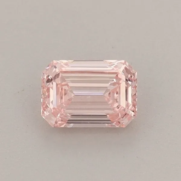 0.42ct EMERALD Fancy Intense Pink VVS2 Coloured Lab diamond