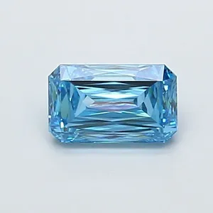 1.05ct RADIANT Fancy Vivid Blue VVS2 Coloured Lab diamond