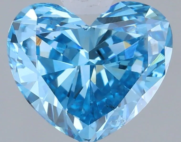 1.32ct HEART Fancy Vivid Blue VS2 Coloured Lab diamond