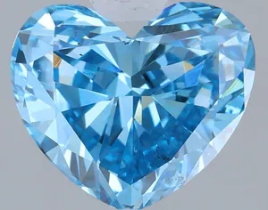 1.32ct HEART Fancy Vivid Blue VS2 Coloured Lab diamond