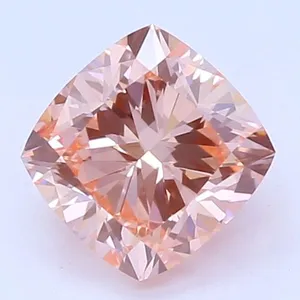 0.5ct CUSHION Fancy Vivid Pink VS1 Coloured Lab diamond