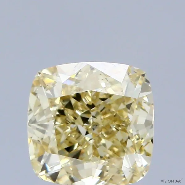 1.18ct CUSHION Fancy Yellow VS2 Coloured Lab diamond