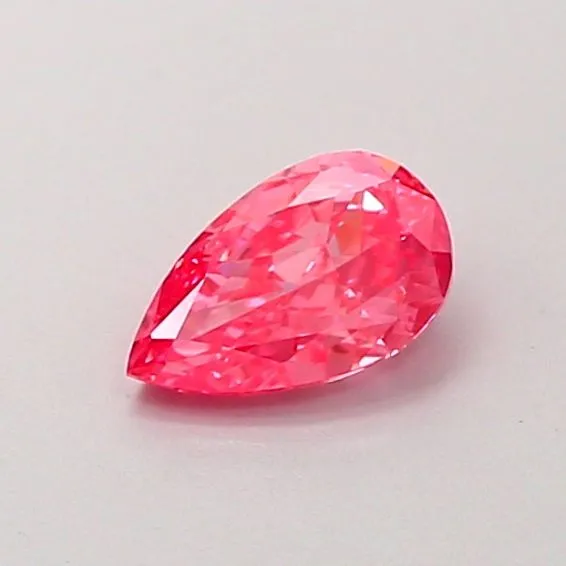0.55ct PEAR Fancy Vivid Pink VS1 Coloured Lab diamond