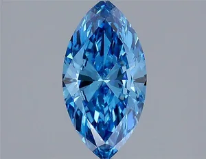 1.29ct MARQUISE Fancy Vivid Blue VS1 Coloured Lab diamond