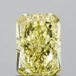 1.1ct RADIANT Fancy Intense Yellow VS1 Coloured Lab diamond