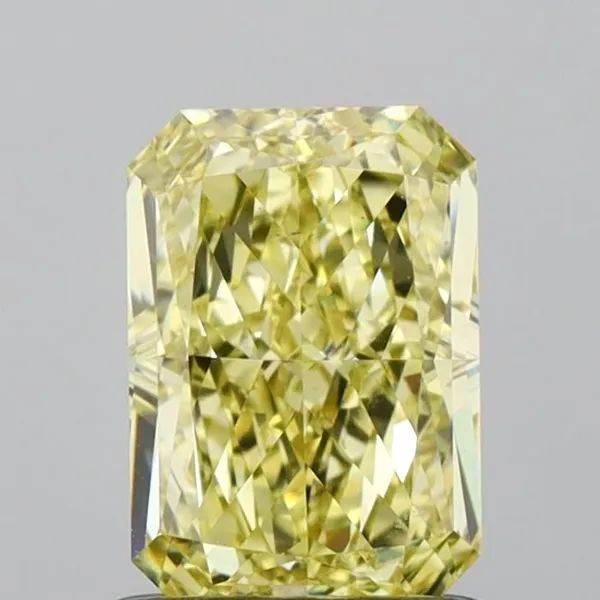 1.1ct RADIANT Fancy Intense Yellow VS1 Coloured Lab diamond