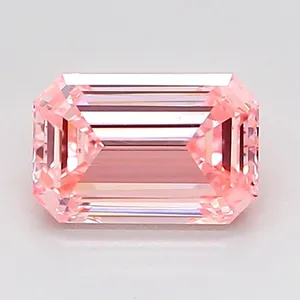 1.06ct EMERALD Fancy Intense Pink VVS2 Coloured Lab diamond