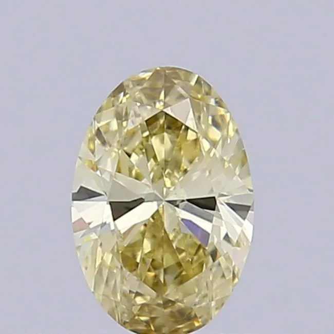 0.34ct OVAL Fancy Light Yellow VVS2 Coloured Lab diamond