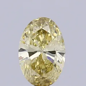 0.34ct OVAL Fancy Light Yellow VVS2 Coloured Lab diamond