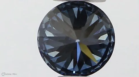 0.32ct ROUND Fancy Vivid Blue VS2 Coloured Lab diamond