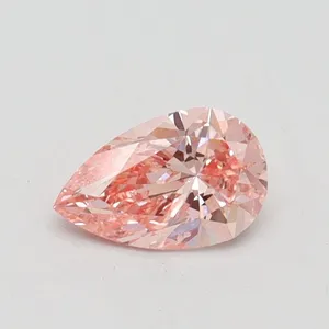 0.53ct PEAR Fancy Intense Pink SI1 Coloured Lab diamond
