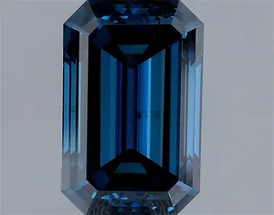1.74ct EMERALD Fancy Deep Blue VS1 Coloured Lab diamond
