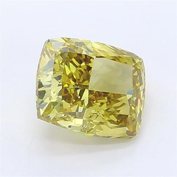 1.19ct CUSHION Fancy Grayish Yellow VVS2 Coloured Lab diamond
