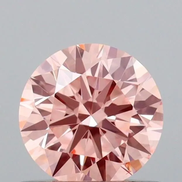 0.61ct ROUND Fancy Intense Pink VS1 Coloured Lab diamond