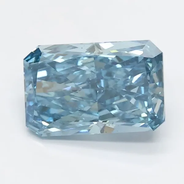 1.37ct RADIANT Fancy Vivid Blue VS2 Coloured Lab diamond