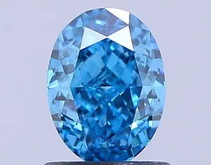1.02ct OVAL Fancy Vivid Blue VS1 Coloured Lab diamond