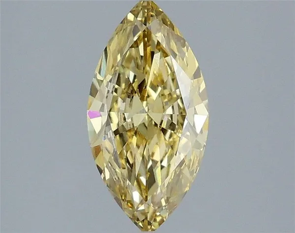 1.14ct MARQUISE Fancy Intense Yellow VVS2 Coloured Lab diamond