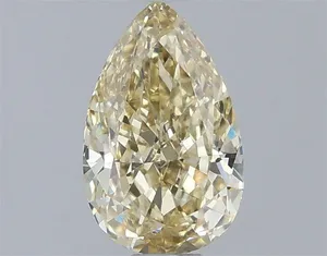 0.73ct PEAR Fancy Light Yellow VS2 Coloured Lab diamond