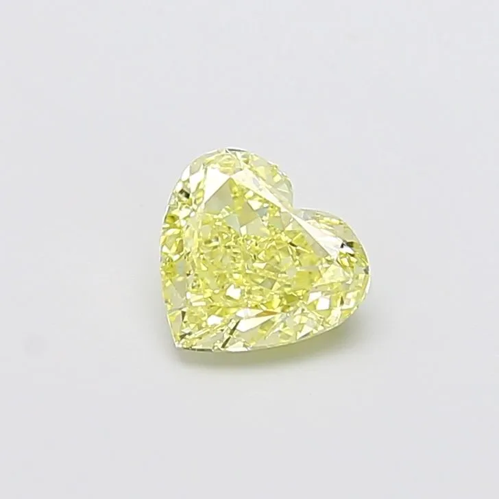 1.01ct HEART Fancy Yellow VS1 Coloured Lab diamond