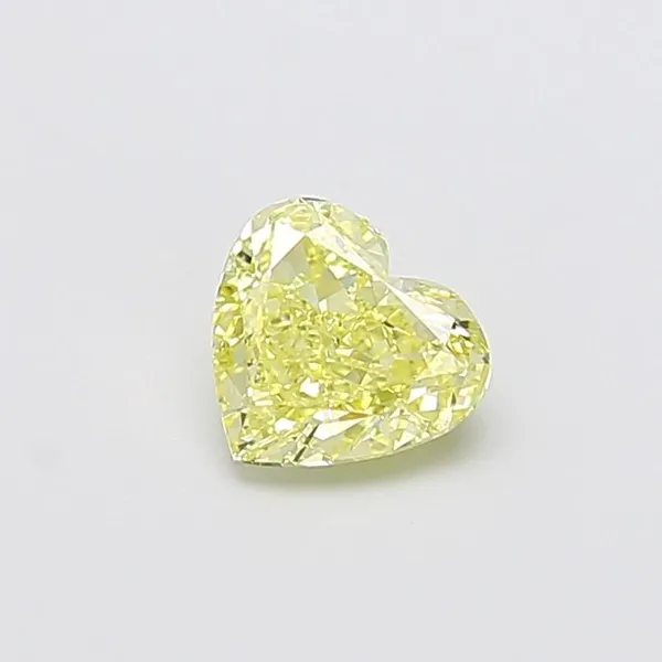 1.01ct HEART Fancy Yellow VS1 Coloured Lab diamond