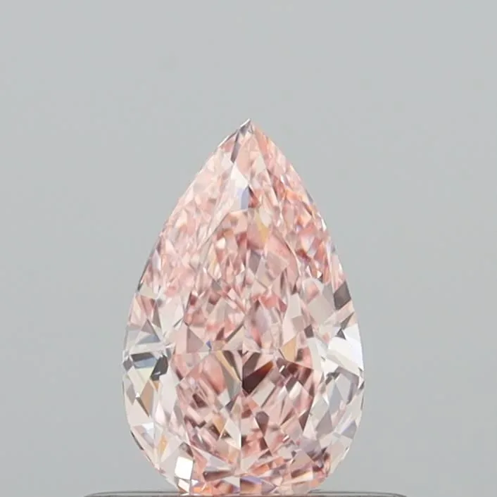 0.48ct PEAR Fancy Intense Pink VS1 Coloured Lab diamond