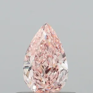 0.48ct PEAR Fancy Intense Pink VS1 Coloured Lab diamond
