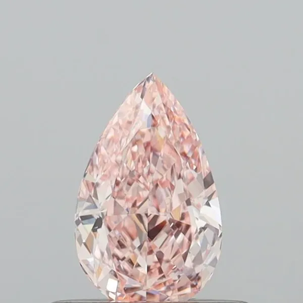 0.48ct PEAR Fancy Intense Pink VS1 Coloured Lab diamond