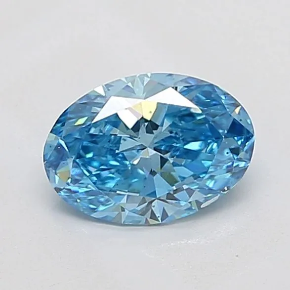 1.04ct OVAL Fancy Vivid Blue VS2 Coloured Lab diamond