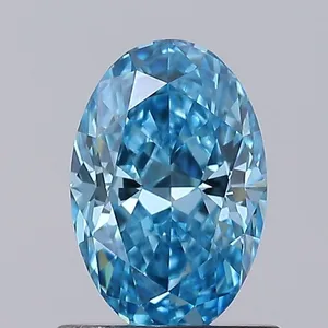 1.03ct OVAL Fancy Vivid Blue VS1 Coloured Lab diamond