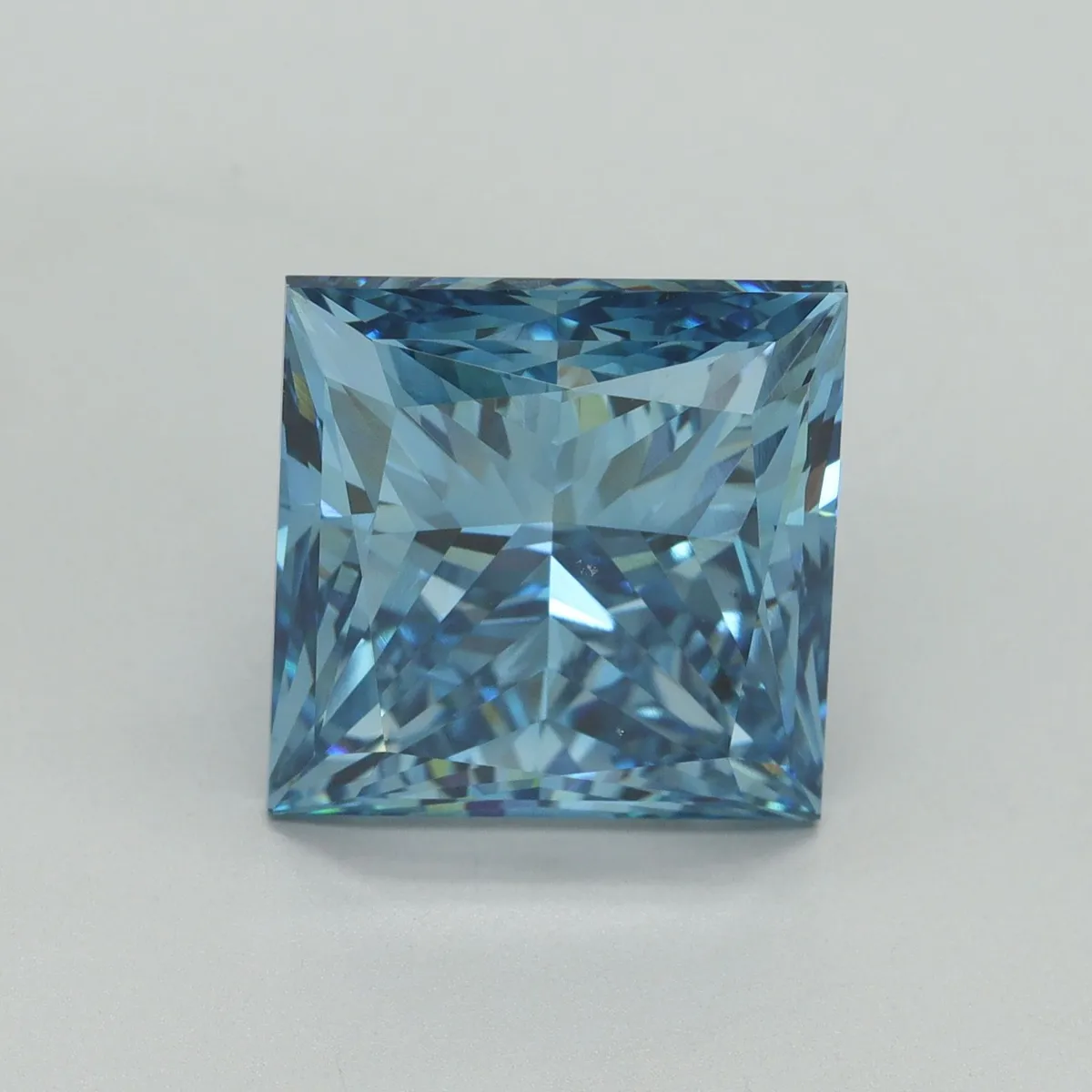 10.18ct PRINCESS Fancy Vivid Blue VS2 Coloured Lab diamond
