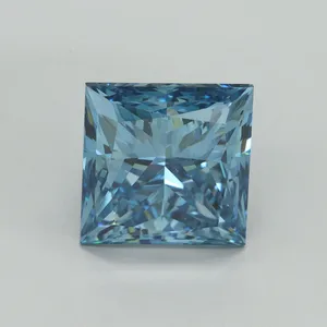 10.18ct PRINCESS Fancy Vivid Blue VS2 Coloured Lab diamond