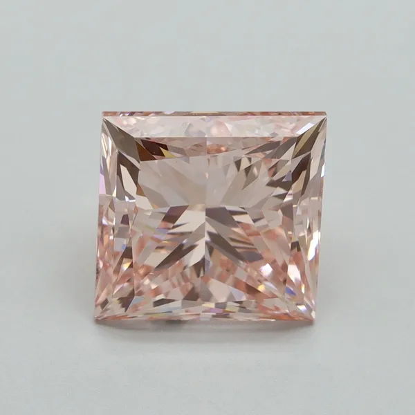 5.01ct PRINCESS Fancy Intense Pink VS2 Coloured Lab diamond