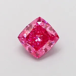 1.36ct CUSHION Fancy Vivid Pink VVS2 Coloured Lab diamond