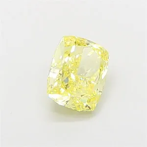 1.06ct CUSHION Fancy Intense Yellow VS1 Coloured Lab diamond