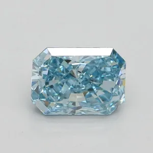 0.84ct RADIANT Fancy Intense Blue VS1 Coloured Lab diamond