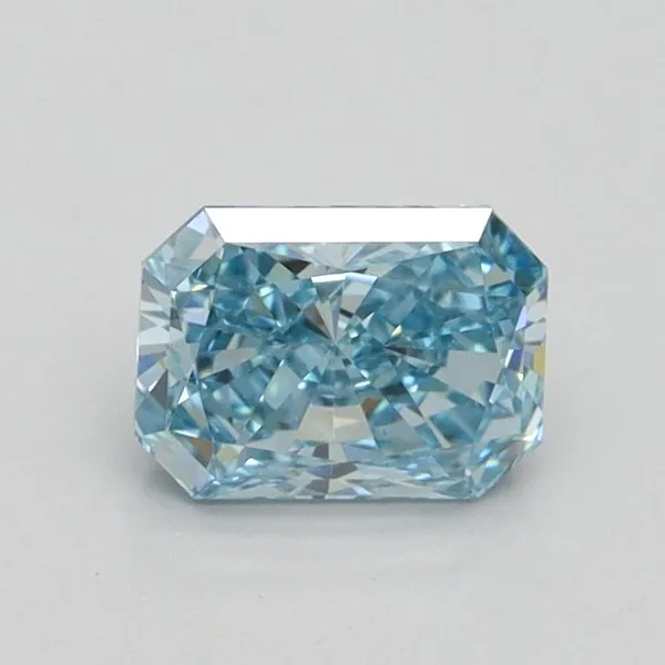 0.84ct RADIANT Fancy Intense Blue VS1 Coloured Lab diamond